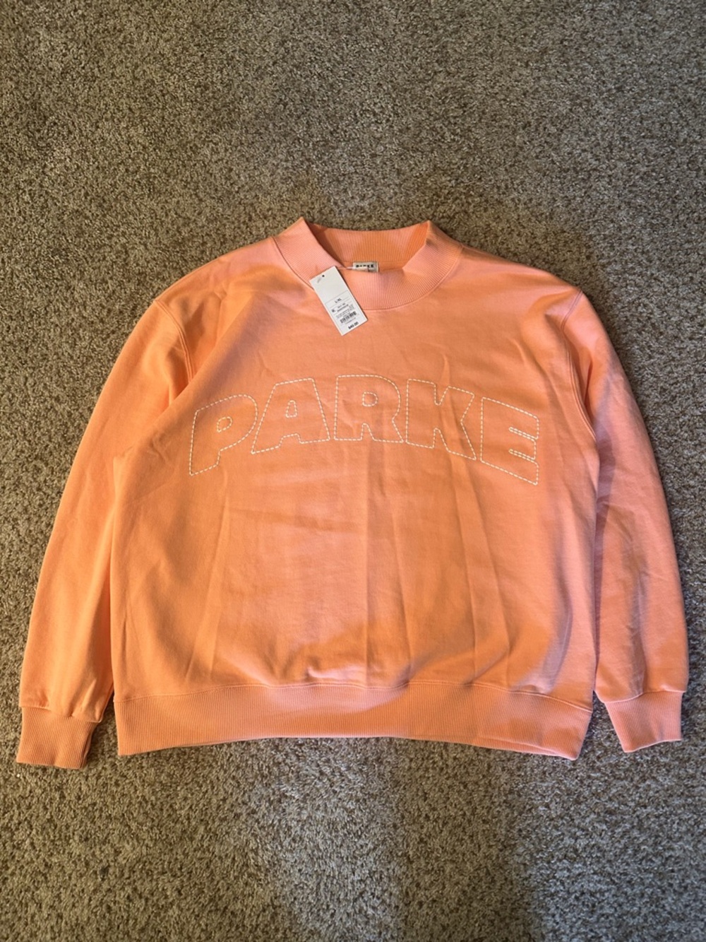 PARKE Peach Crewneck Sweater L/XL
